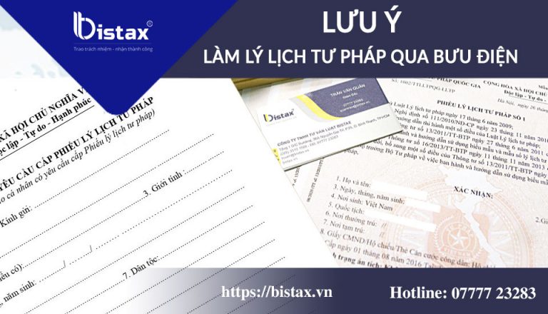 Lưu ý khi làm lý lịch tư pháp qua bưu điện