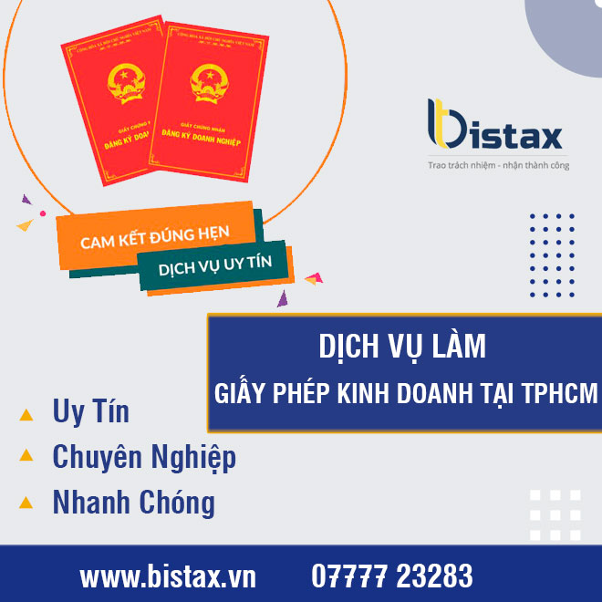 Dịch vụ làm giấy phép kinh doanh tại TPHCM - CÔNG TY LUẬT BISTAX